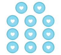 PATIKIL 28mm Plastic Book Binding Discs, 11 Pack Discbound Expansion Discs Heart Binder Rings for DIY Notebook Planner, Blue