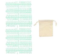 PATIKIL 294 Piece Plastic Letters Set for Felt Letter Board, Green Alphabet Message Board Accessories Including Letter Numbers with Restraint Strap for Cafe, Wedding, Birthday