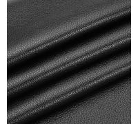 PATIKIL 29x17x0.03 Inch PU Leather Sheets, Soft Colored Faux Goat Grain PU Leather Sheet Repair Fabric Patch for Book Binding, Repairing, Crafting, Sewing, Black