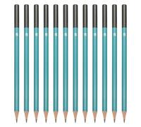 PATIKIL 2B Drawing Pencils for Sketching, 12PCS Sketch Pencils for Drawing Art Pencils Graphite Wood Pre-sharpened for Drawing Sketching Artist, Hexagonal, Black Refill, Green/Black Pole