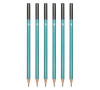 PATIKIL 2B Drawing Pencils for Sketching, 6PCS Sketch Pencils for Drawing Art Pencils Graphite Wood Pre-sharpened for Drawing Sketching Artist, Hexagonal, Black Refill, Green/Black Pole