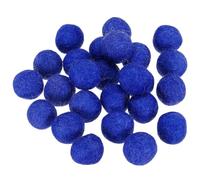 PATIKIL 2cm/0.8" Wool Felt Beads, 25 Pcs Natural Wool Felt Bead Balls Handmade Pom Poms for Craft DIY Projects Felting Garland Home Decor Dream Catcher Party Pompom, Dark Blue