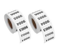 PATIKIL 2cm x 4cm Inventory Number Sticker, 2 Roll 9001 to 10000 Consecutive Number Labels Self-Adhesive Labels Tag 1000 Stickers for Office Warehouse Numbering Classification, Black