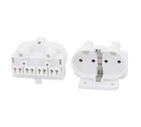 PATIKIL 2G11 Lamp Holder, 2Pcs 4-pin Tube Socket Connector H Light Socket Base for Fluorescent or LED Tube Lamp, White
