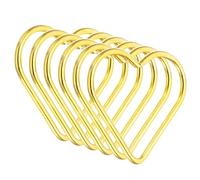 PATIKIL 2inch Dream Catcher Rings, 6 Pcs Metal Heart Shape Macrame Wreath Floral Ring Hoop for Home DIY Craft Wedding Wall Hanging Decorations, Gold