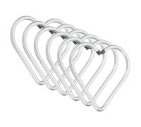 PATIKIL 2inch Dream Catcher Rings, 6 Pcs Metal Heart Shape Macrame Wreath Floral Ring Hoop for Home DIY Craft Wedding Wall Hanging Decorations, Silver