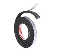 PATIKIL 2m/6.6ft Sealing Foam Tape, 2.5cm Wide 8mm Thick Single Sided Weather Stripping Door Seal Strip for Window Door Insulation, Black