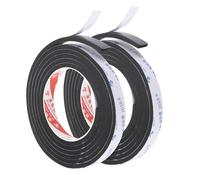 PATIKIL 2m/6.6ft Sealing Foam Tape, 2 Pack 1.5cm Wide 5mm Thick Single Sided Weather Stripping Door Seal Strip for Window Door Insulation, Black