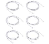 PATIKIL 2M / 6.6Ft T5 T8 LED Lamp Connecting Wire, 10 Pack LED Double End 3 Pin Cable Connector Linkable Extension Power Cords for LED Integrated Tube, White