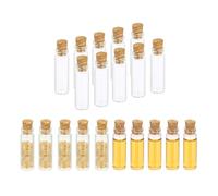 PATIKIL 2ml Tiny Glass Bottles Vials, 20Pcs Mini Clear Bottles Glass Empty Jars with Cork Stoppers Tiny Vials Container for Powder Cream Art Craft