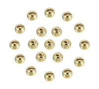 PATIKIL 2mm Tungsten Slotted Beads for Fly Tying, 50 Pcs Tungsten Beads Round Bead Head Ball for Jig Hooks Fishing Fly Tying Materials, Gold Tone