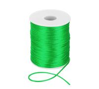 PATIKIL 2mm x 110 Yard Nylon String Cord Beading Satin String Knotting Cord Twine Thread for Jewelry Making Chinese Knotting Necklaces Macrame DIY Craft, Grass Green