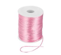 PATIKIL 2mm x 110 Yard Nylon String Cord Beading Satin String Knotting Cord Twine Thread for Jewelry Making Chinese Knotting Necklaces Macrame DIY Craft, Pink