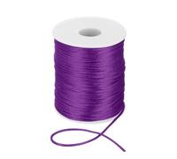 PATIKIL 2mm x 110 Yard Nylon String Cord Beading Satin String Knotting Cord Twine Thread for Jewelry Making Chinese Knotting Necklaces Macrame DIY Craft, Red-Violet