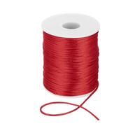 PATIKIL 2mm x 110 Yard Nylon String Cord Beading Satin String Knotting Cord Twine Thread for Jewelry Making Chinese Knotting Necklaces Macrame DIY Craft, Dark Red