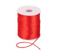PATIKIL 2mm x 110 Yard Nylon String Cord Beading Satin String Knotting Cord Twine Thread for Jewelry Making Chinese Knotting Necklaces Macrame DIY Craft, Red