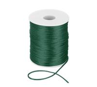 PATIKIL 2mm x 110 Yard Nylon String Cord Beading Satin String Knotting Cord Twine Thread for Jewelry Making Chinese Knotting Necklaces Macrame DIY Craft, Dark Green