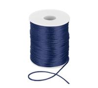 PATIKIL 2mm x 110 Yard Nylon String Cord Beading Satin String Knotting Cord Twine Thread for Jewelry Making Chinese Knotting Necklaces Macrame DIY Craft, Navy Blue