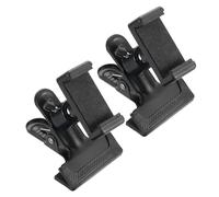 PATIKIL 2Pack Clip Clamp Phone Holder, 360 Adjustable Ball Head with Phone Mount for 4-7" Smartphone Live Streaming Viewing Lessons, Black