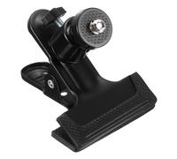 PATIKIL 2Pack Tripod Camera Clip Clamp, 3/8" Female Flash Holder Mount with 360 Swivel Ball Head for Smartphone DSLR Video Camera Studio Backdrop, Black