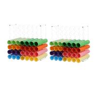 PATIKIL 2Pack Vinyl Roll Storage Rack, 49 Holes | Aperture 0.2 Inch Vinyl Roll Holder Art Supply Storage Organizer for Office Home Craft Room, Transparent