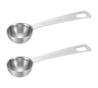 PATIKIL 2pcs 10ml Tablespoon Measuring Spoon, 2/3 Tbsp Measuring Spoon Stainless Steel Individual Measure Scooper Only for Ground Coffee Loose Tea Powder