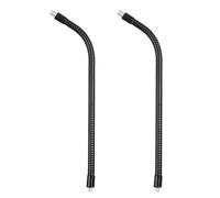 PATIKIL 2Pcs 11.8" Gooseneck, 3/8" Male to 1/4" Male Thread Metal Universal Hose Flexible Arm Gooseneck Tube Extension Holder for Action Camera Phone Microphone, Black
