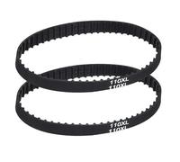 PATIKIL 2pcs 110XL Rubber Timing Belt 55 Teeth 10mm Width 5.08mm Pitch Synchronous Closed Loop Geared Drive Belt Black for Industrial