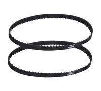 PATIKIL 2pcs 152XL Rubber Timing Belt 76 Teeth 10mm Width 5.08mm Pitch Synchronous Closed Loop Geared Drive Belt Black for Industrial