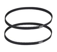 PATIKIL 2pcs 160XL Rubber Timing Belt 80 Teeth 10mm Width 5.08mm Pitch Synchronous Closed Loop Geared Drive Belt Black for Industrial