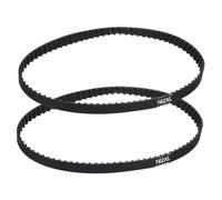 PATIKIL 2pcs 162XL Rubber Timing Belt 81 Teeth 10mm Width 5.08mm Pitch Synchronous Closed Loop Geared Drive Belt Black for Industrial
