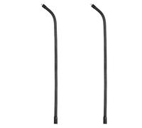 PATIKIL 2Pcs 19.7" Gooseneck, 3/8" Female to 1/4" Male Thread Metal Universal Hose Flexible Arm Gooseneck Tube Extension Holder for Action Camera Phone Microphone, Black