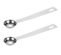 PATIKIL 2pcs 2.5ml Tablespoon Measuring Spoon, 1/2 Tbsp Measuring Spoon Stainless Steel Individual Measure Scooper Only for Ground Coffee Loose Tea Powder