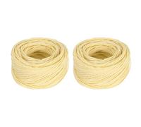 PATIKIL 2Pcs 200ft/61m Beeswax Wick Rope, 1.2mm Thick Candle Making Wicks with Natural Beeswax Well Coated for Candle String Making Wick Lighter, Light Beige