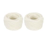 PATIKIL 2Pcs 200ft/61m Beeswax Wick Rope, 1.2mm Thick Candle Making Wicks with Natural Beeswax Well Coated for Candle String Making Wick Lighter, White