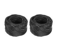 PATIKIL 2Pcs 200ft/61m Beeswax Wick Rope, 1.2mm Thick Candle Making Wicks with Natural Beeswax Well Coated for Candle String Making Wick Lighter, Black