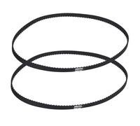PATIKIL 2pcs 260XL Rubber Timing Belt 130 Teeth 10mm Width 5.08mm Pitch Synchronous Closed Loop Geared Drive Belt Black for Industrial