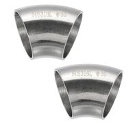 PATIKIL 2pcs 45 Degree Mandrel Bend Elbow, 1 1/4 Inch OD Steel Exhaust Elbow Exhaust Piping Connector 316 Stainless Steel for Exhaust Pipe Stair Handrail HVAC