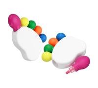 PATIKIL 2Pcs 5 Colored Highlighter Pen, Five-colors Feet Shaped Highlighter Multiple Color Cute Fun Fluorescent Assorted Colors for Class, Note-Taking, Rose Red/Yellow/Green/Orange/Blue