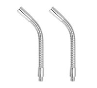 PATIKIL 2Pcs 6" Gooseneck Tube, 1/4" Male to Female Thread Heavy Duty Metal Universal Microphone Flexible Gooseneck Hose Arm Extension Tube for Action Camera Mic/Phone Holder, Chrome