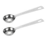 PATIKIL 2pcs 7.5ml Tablespoon Measuring Spoon, 1/2 Tbsp Measuring Spoon Stainless Steel Individual Measure Scooper Only for Ground Coffee Loose Tea Powder
