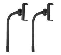 PATIKIL 2Pcs 7.9" Flexible Adjustable Gooseneck with Phone Clip, 1/4" Female Threaded Gooseneck Arm for Most Holder Threaded Adapter, Black