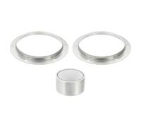 PATIKIL 2Pcs 8 Inch Duct Connector Flange, Metal Straight Pipe Exhaust Flange Duct Mounting Plate for Heating Cooling Ventilation HVAC System, Galvanize Steel