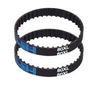 PATIKIL 2pcs 80XL Rubber Timing Belt 40 Teeth 10mm Width 5.08mm Pitch Synchronous Closed Loop Geared Drive Belt Black for Industrial