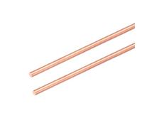 PATIKIL 2Pcs 99.99% Pure Copper Round Rod, 1.5mm / 0.06" Dia 10.2" Length Bare Copper cu Metal Rod Lathe Bar Stock for DIY Metal Craft Hobbies Gardening Industry Decoration