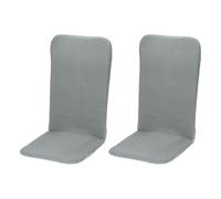 PATIKIL 2Pcs Bar Stool Covers, Stretch Bar Stool Covers with Back Elastic Jacquard Stool Cover with Back Bands Pub Counter for Wooden Metal Bench, Light Gray