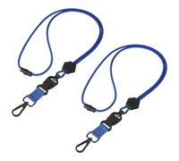 PATIKIL 2Pcs Breakaway Lanyard, Heavy Duty Teacher Neck Lanyard Cord with Safety Detachable Breakaway Buckle and Metal Hook Keychain Key Ring for Card Key ID Badge Holder, Blue
