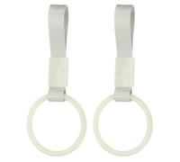 PATIKIL 2Pcs Circle Shaped Shaped Car Handle Straps, Car Hanging Accessories Bumper Warning Ring Drift Charm for Auto Bus Decor Interior Exterior Decoration, Luminous