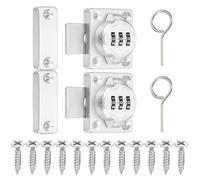 PATIKIL 2Pcs Combination Cabinet Lock, 3-Digit Password Cabinet Safety Lock Zinc Alloy Mechanical Keyless Password Door Latch with Screws for Drawer Cupboard, Silver
