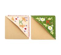 PATIKIL 2pcs Corner Bookmark, Letter Book Mark Personalized Embroidered Bookmark Cute Letter Book Mark Flower Felt Triangle for Reading Women Men Book Lovers Gift Teacher, Letter K